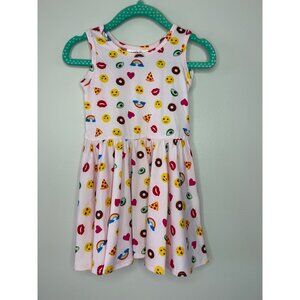 Dotdotsmile Dress Size 12/24 Months Sleeveless Pink with Fun Emojis New With Tag